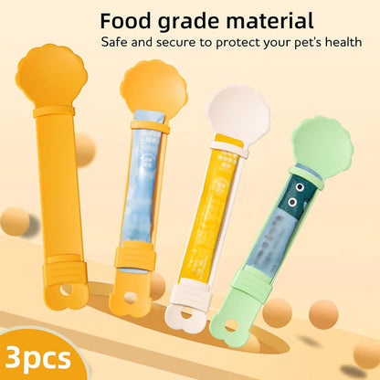 💞Plus de 50 000 exemplaires vendus ! Cuillère pour nourrir les chats – À partir de 4,99 £ ! Sans BPA, se tord d'une seule main et dotée d'une large cuillère. Une alimentation hygiénique – ne manquez pas cette occasion ! ✅