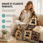 🐾 Couverture douce en flanelle avec empreintes de pattes | Chaude et douillette, mais légère 🤗 | Imprimé vif et durable ✨ | 2 couleurs et 7 tailles, de 70 × 100 à 160 × 220 cm 📏 | Parfaite pour le canapé, le lit et les voyages 🛋️