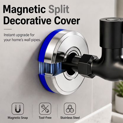 🔥‑50% Réduction ! Cache-robinet magnétique double écoulement 🚿 Décoratif, installation facile, design pratique pour salle de bain ✨