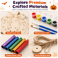 🎃 50% DE RÉDUCTION! 🪵 Kit créatif citrouille en bois – Carillon à vent DIY pour Halloween ✨