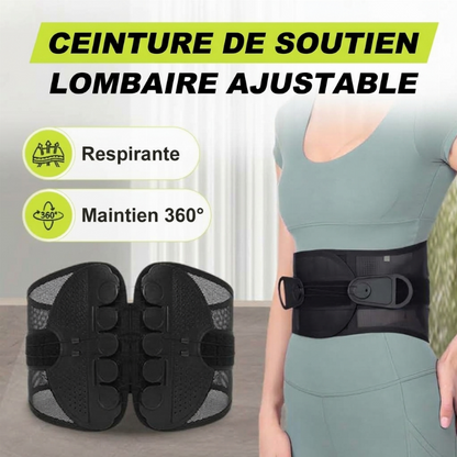 🧍‍♂️🛡️ Ceinture de Soutien Lombaire Réglable – Maintien Ergonomique, Tissu Respirant et Double Serrage