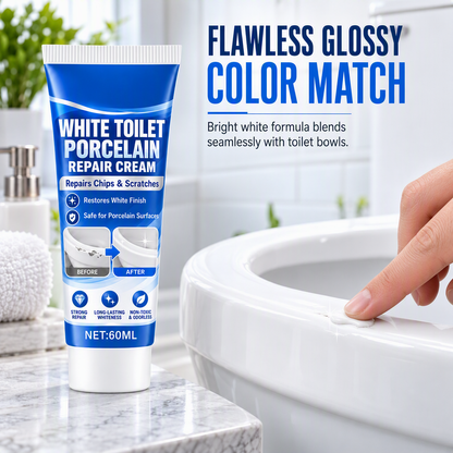 🔥 50% DE RÉDUCTION ! ✨Crème réparatrice pour porcelaine de toilette blanche