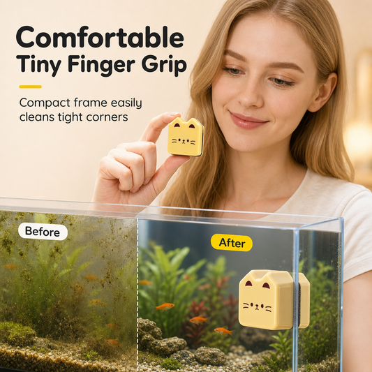 🔥 50% DE RÉDUCTION ! ✨Nettoyeur magnétique double face pour vitres d'aquarium