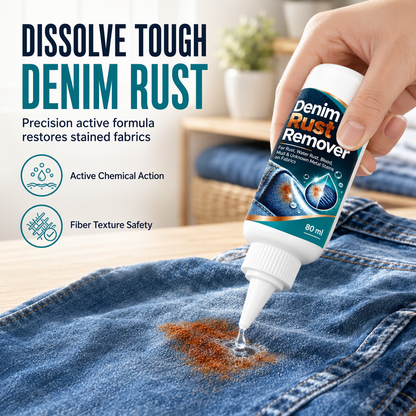 🔥 50% DE RÉDUCTION ! ✨Liquide détachant pour les taches de rouille sur les vêtements en denim