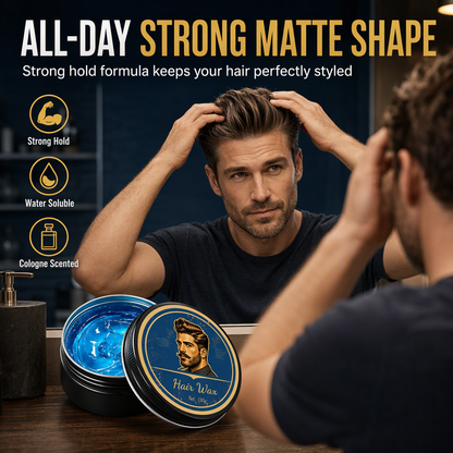 💈50 % DE RÉDUCTION EN CE MOMENT ! Cire coiffante pour homme parfumée à l'eau de Cologne