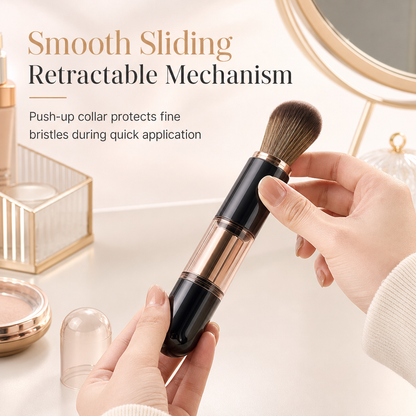 📢📢50 % DE RÉDUCTION !! ⏰Pinceaux maquillage rétractables portables, multifonctionnels, pinceau poudre et lèvres silicone✨