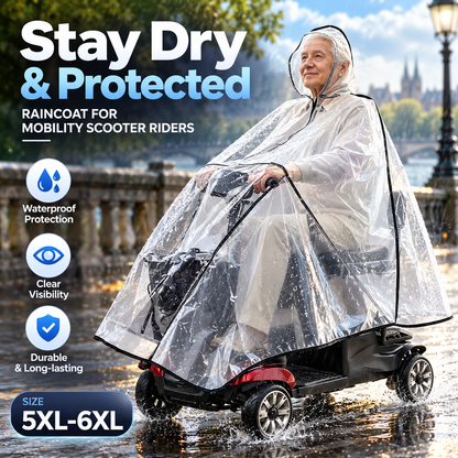🥳 PROMOTION EXCEPTIONNELLE 2026 🥳💞 PLUS DE 50 000 EXEMPLAIRES VENDUS ! 🌧️♿ Imperméable pour les utilisateurs de scooters électriques – design transparent pour une visibilité optimale. Restez au sec et en sécurité lors de vos trajets sous la pluie ! 🛡
