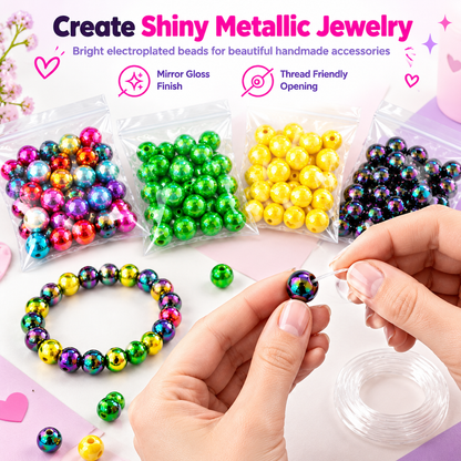 🔥 50% DE RÉDUCTION ! ✨Kit de loisirs créatifs : perles rondes brillantes à galvaniser soi-même