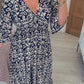 🔥DERNIER JOUR 50% DE RÉDUCTION🔥Robe à fleurs à col en V